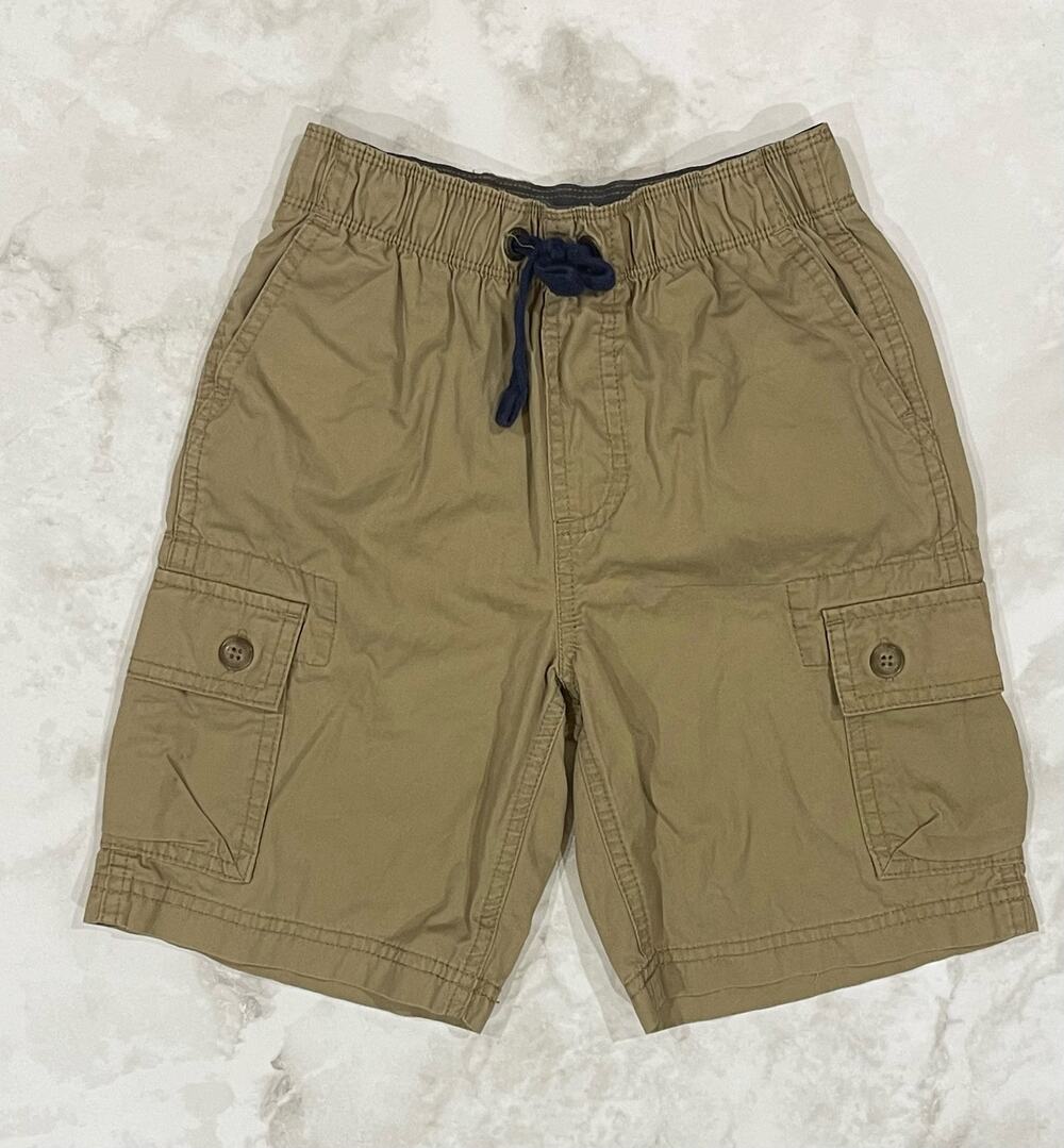 Boys Lands End Khaki Cargo Shorts Size 7